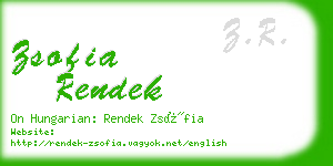 zsofia rendek business card